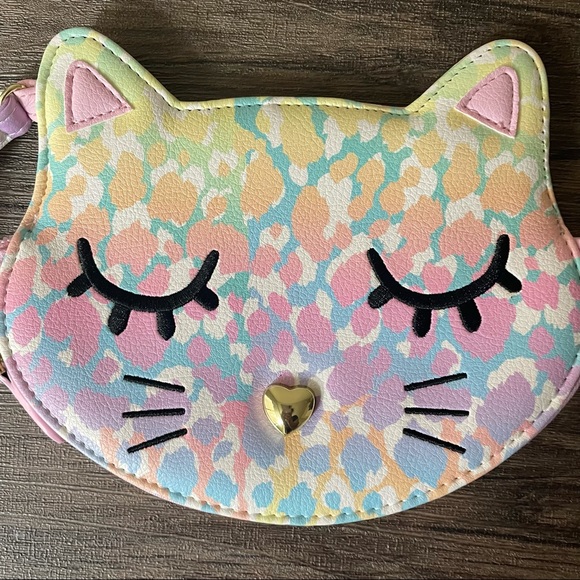Betsey Johnson Other - Luv Betsey Pastel Rainbow Leopard Kitty Wristlet